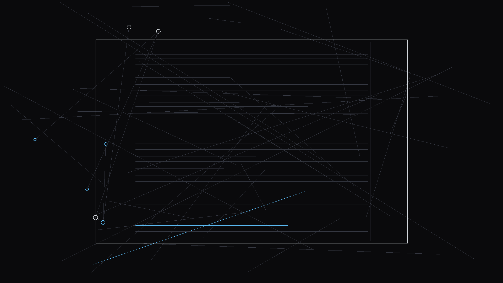 Writer at desk, timeline with one block highlighted,structure as diagnosis; dark mode technical sketch