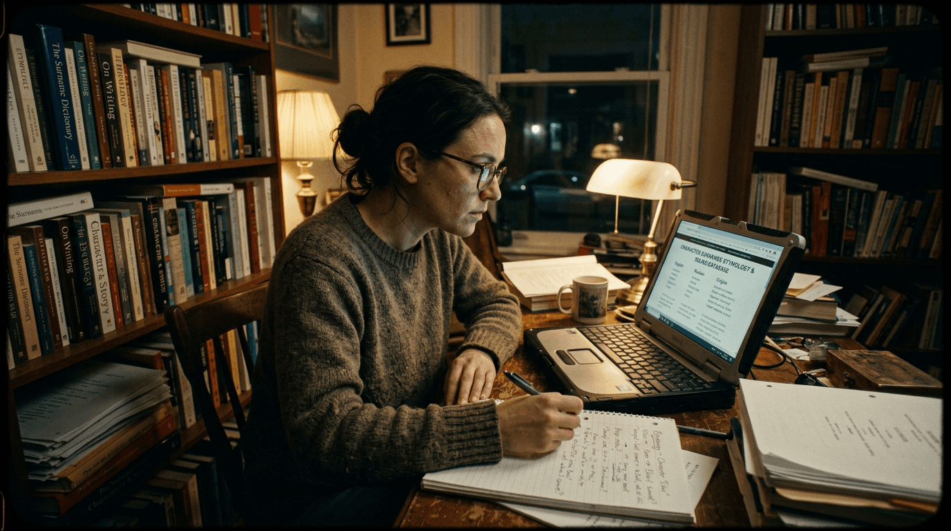 Cinematic workflow still, first angle, 35mm film grain