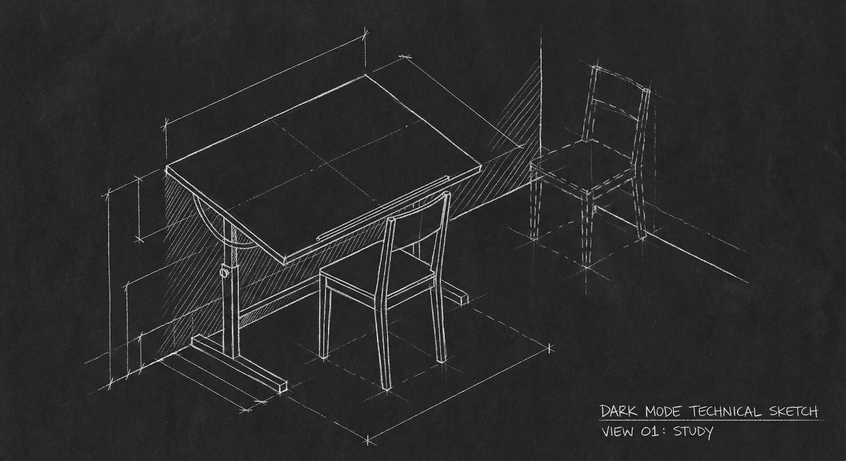 One detail: empty chair, closed door