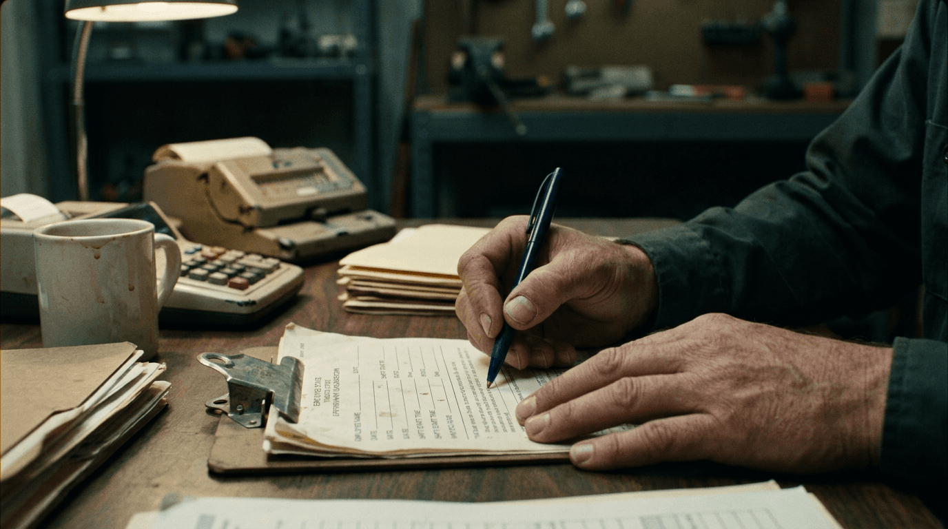 Cinematic workflow still, second angle, 35mm film grain