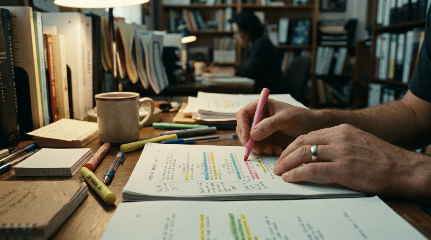 Cinematic workflow still, second angle, 35mm film grain