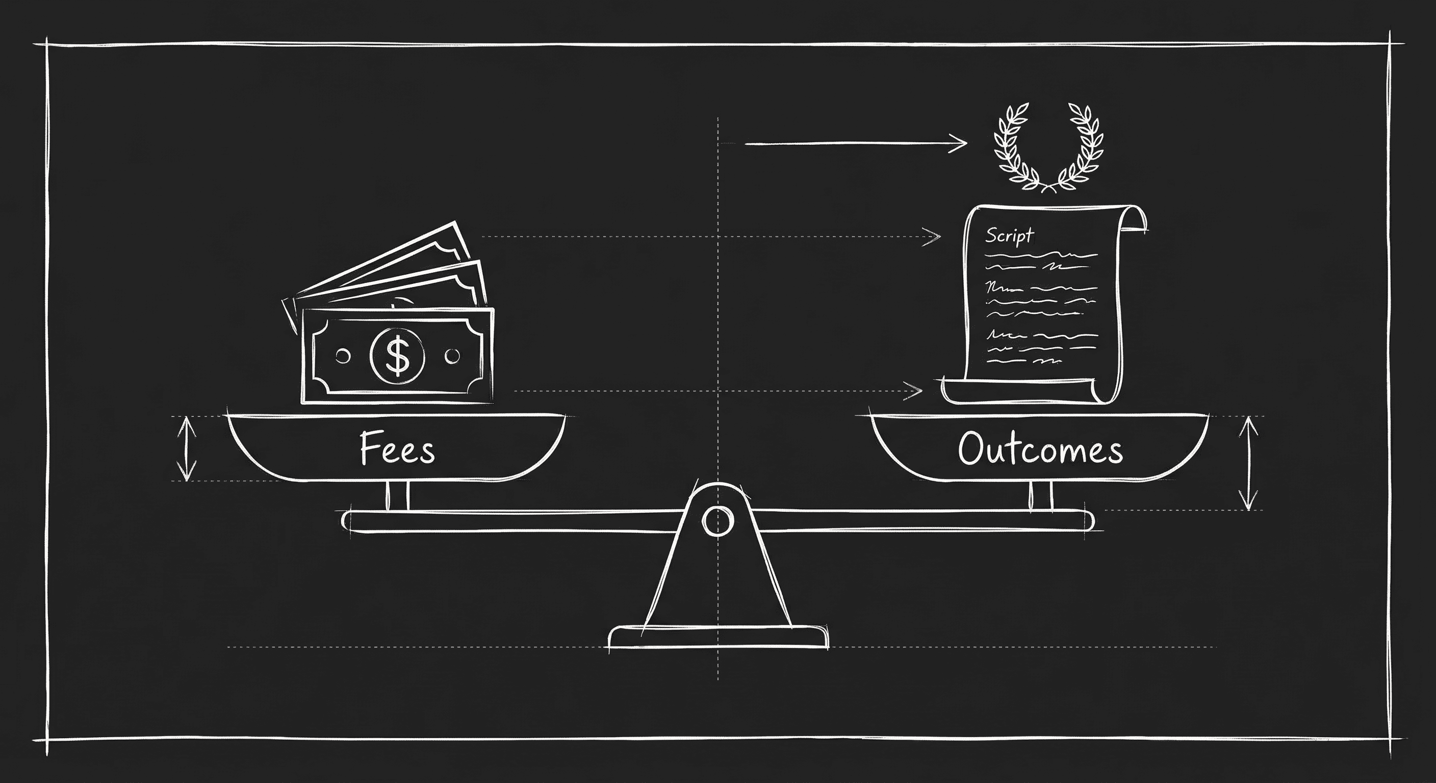 Fees vs outcomes scale