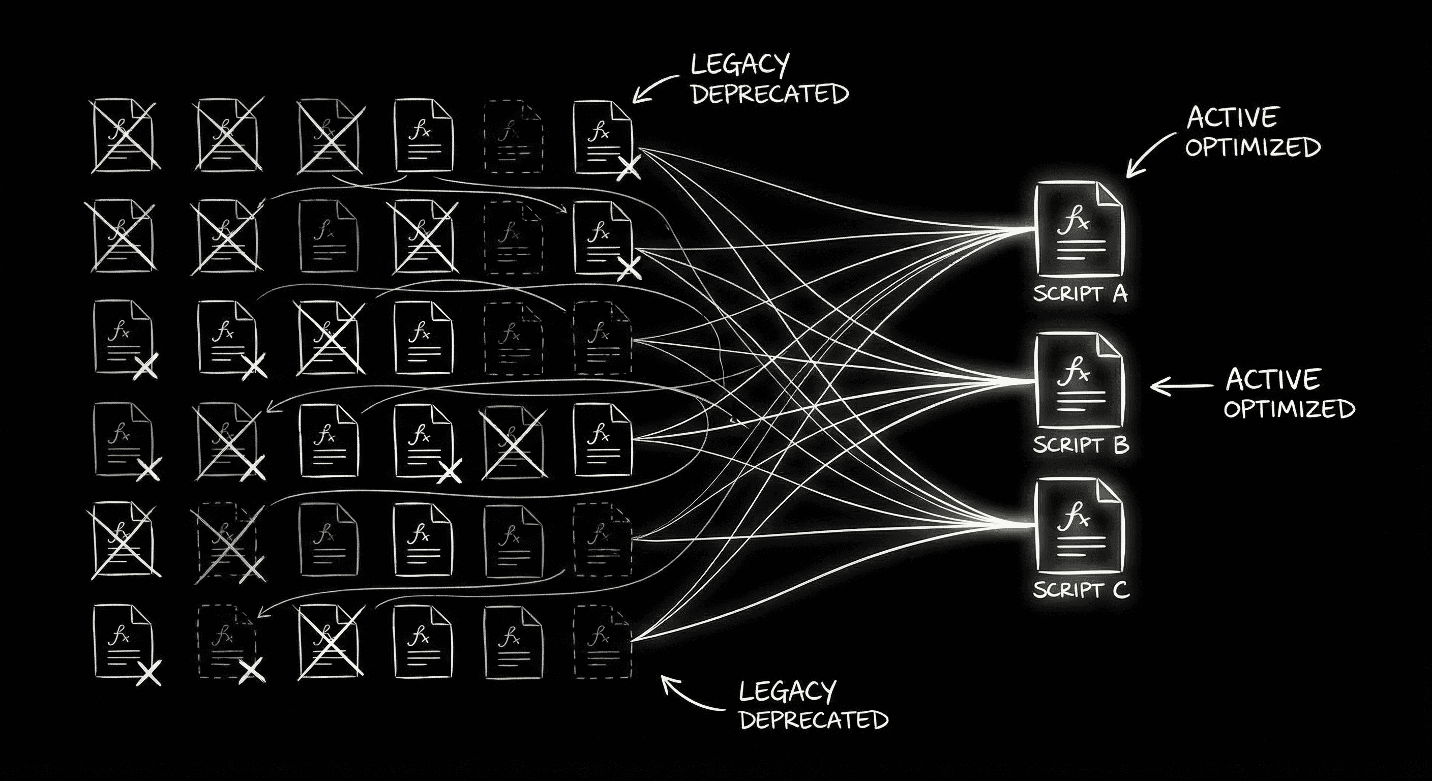 Cluttered scripts vs curated highlights