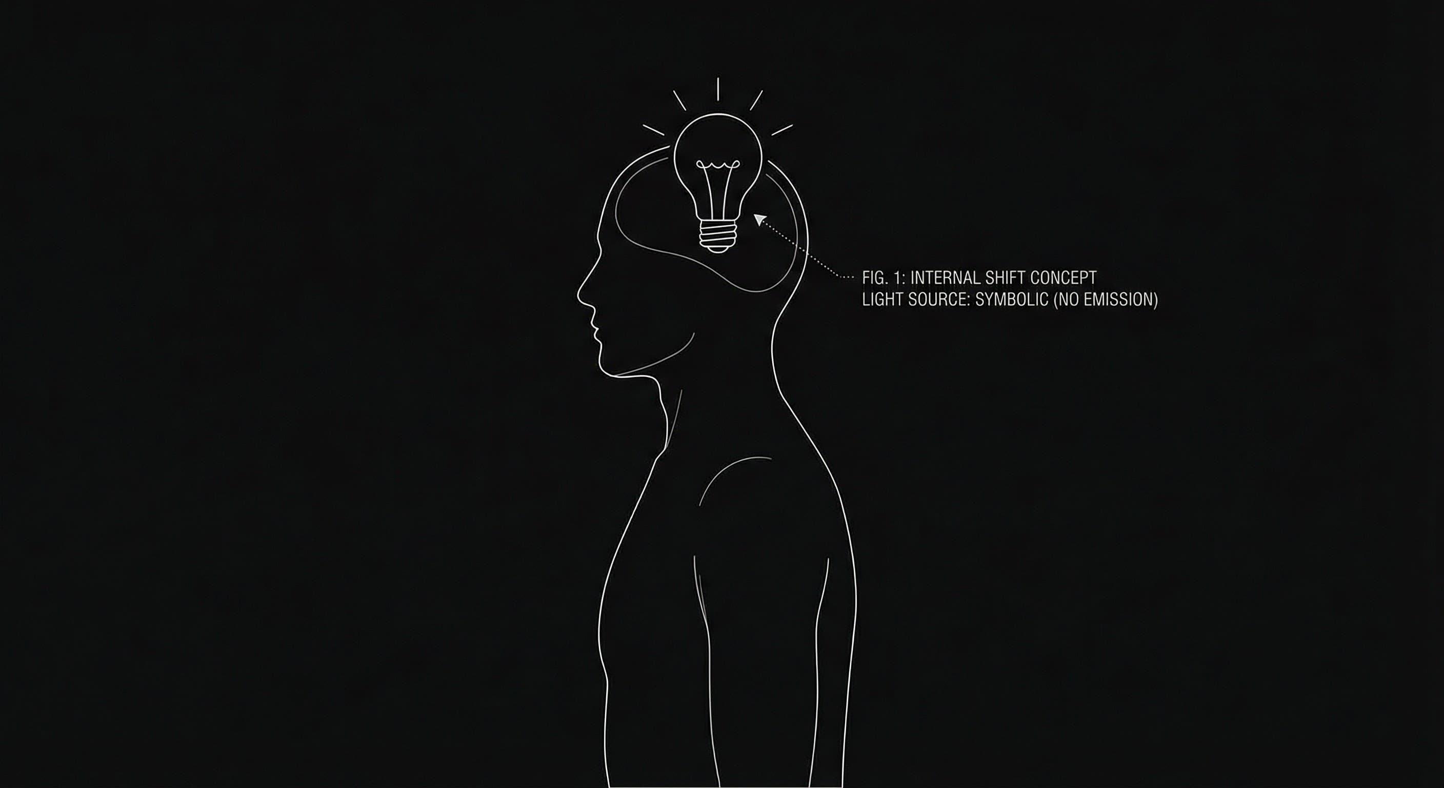 Epiphany structure: trigger, beat, expression; dark mode technical sketch