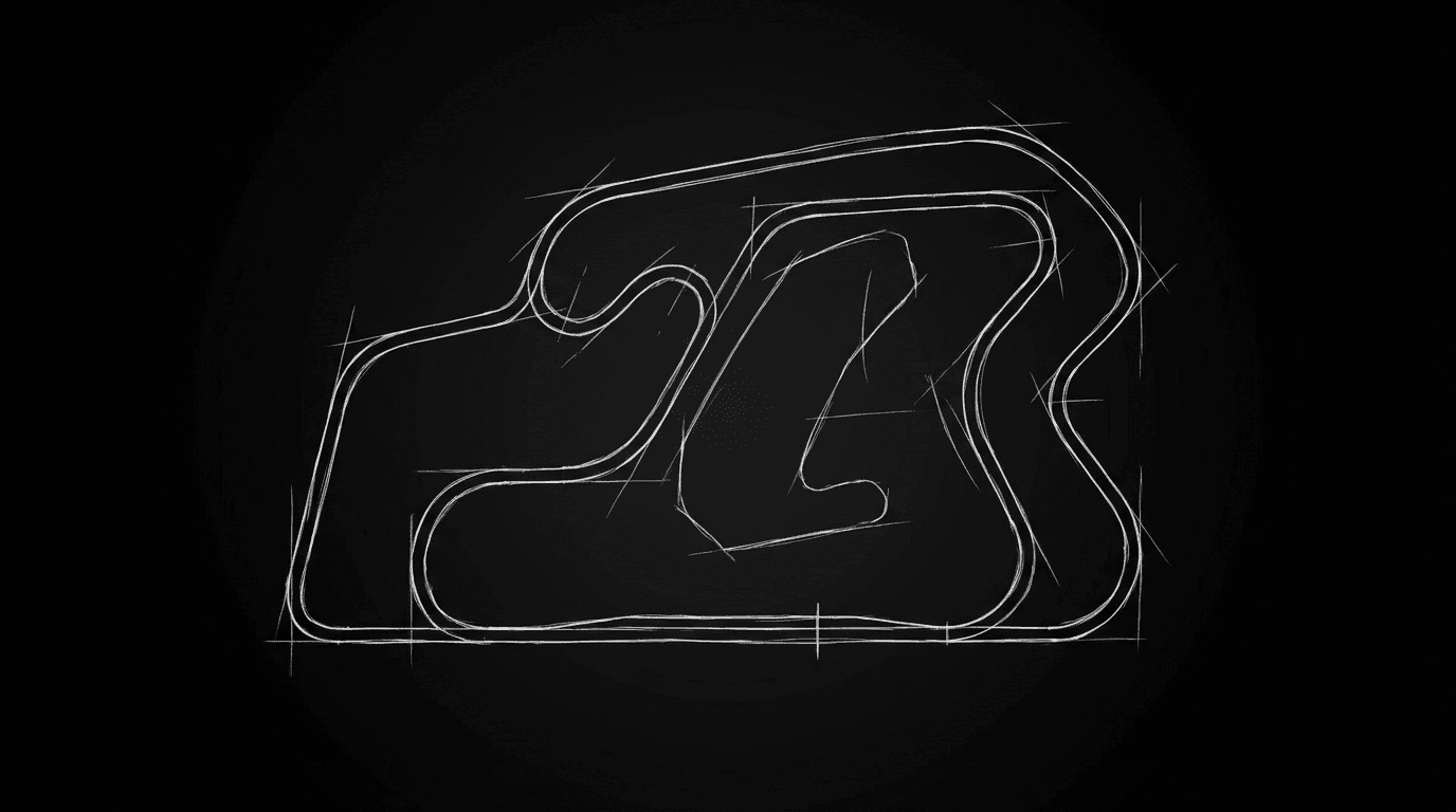 Map with one obstacle, one route; dark mode technical sketch