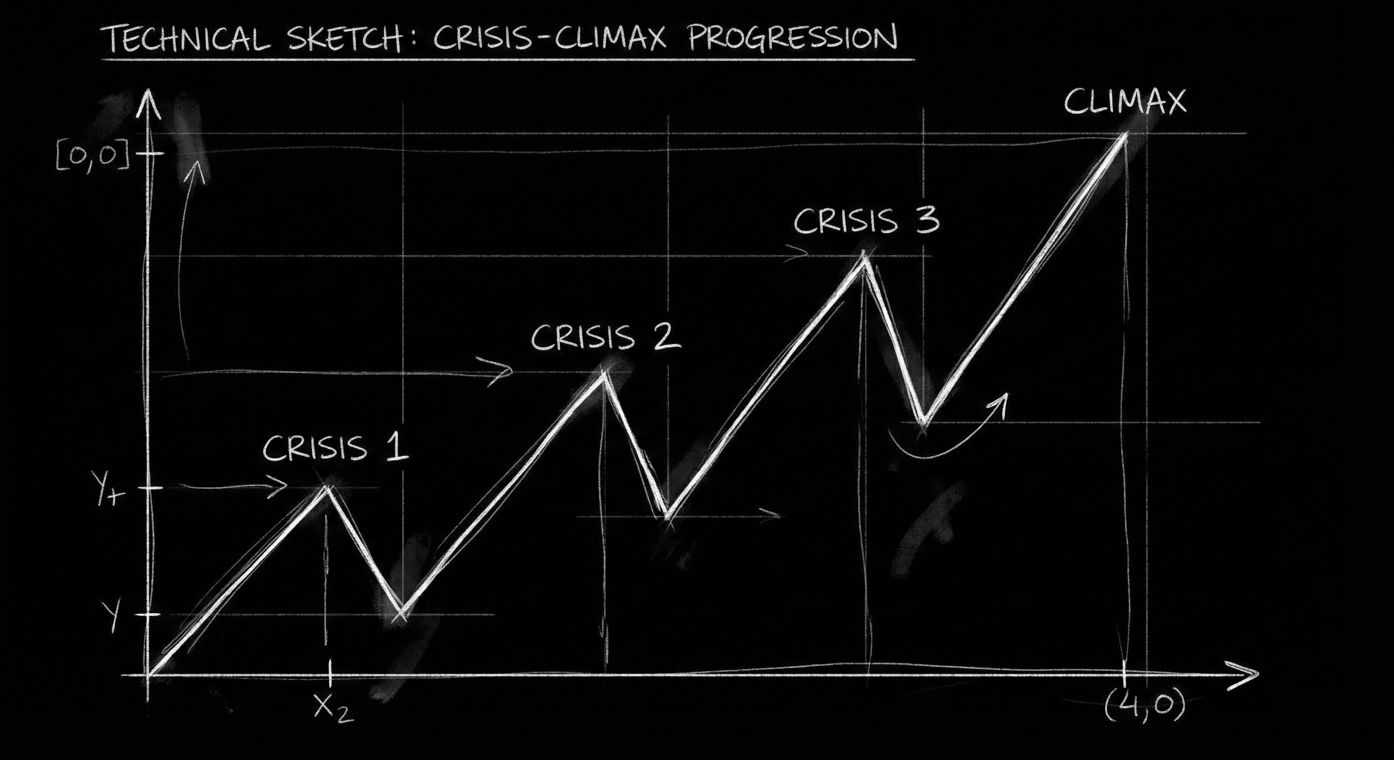 Fichtean curve: repeated crises rising