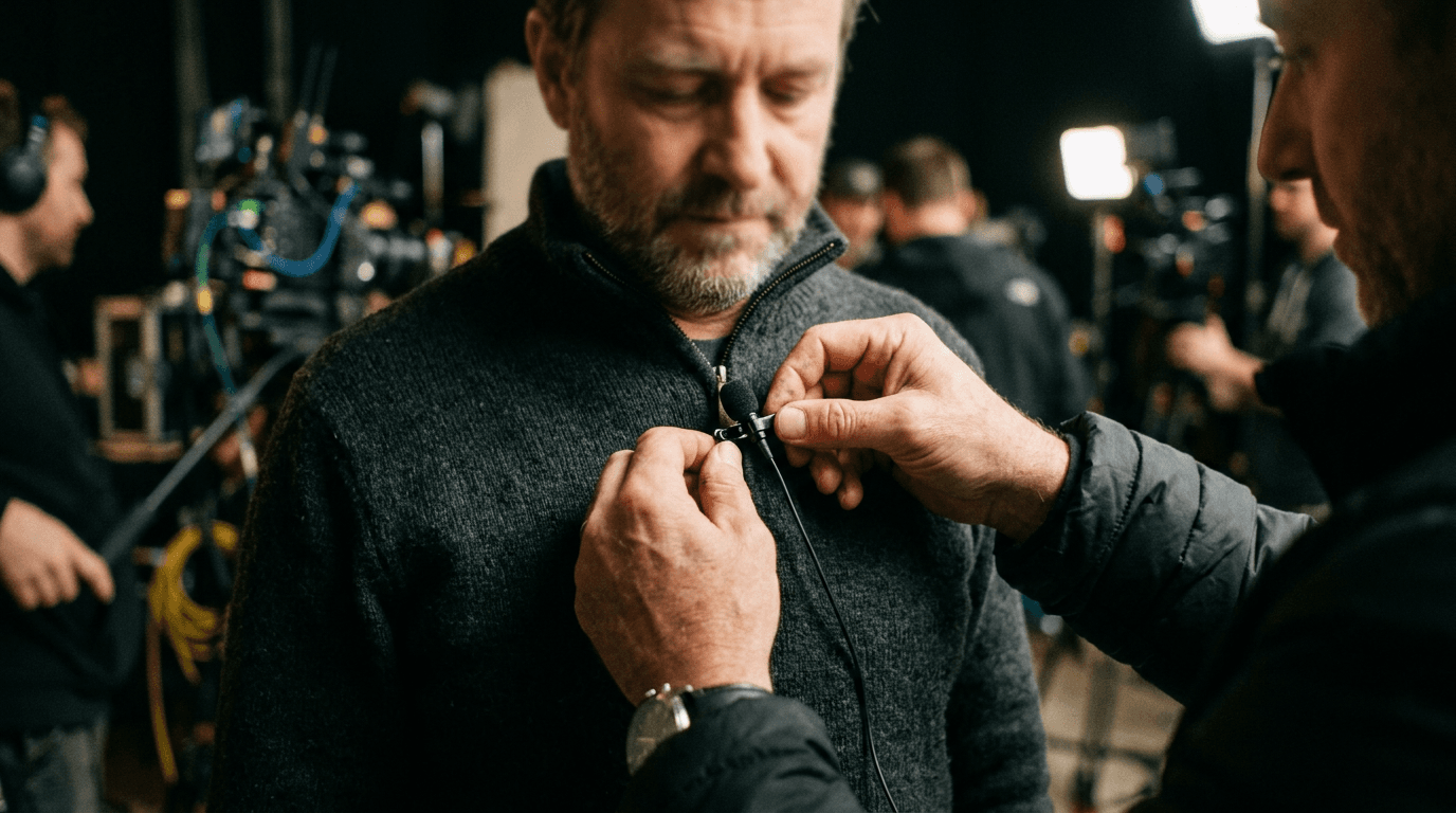 Cinematic workflow still, second angle, 35mm film grain