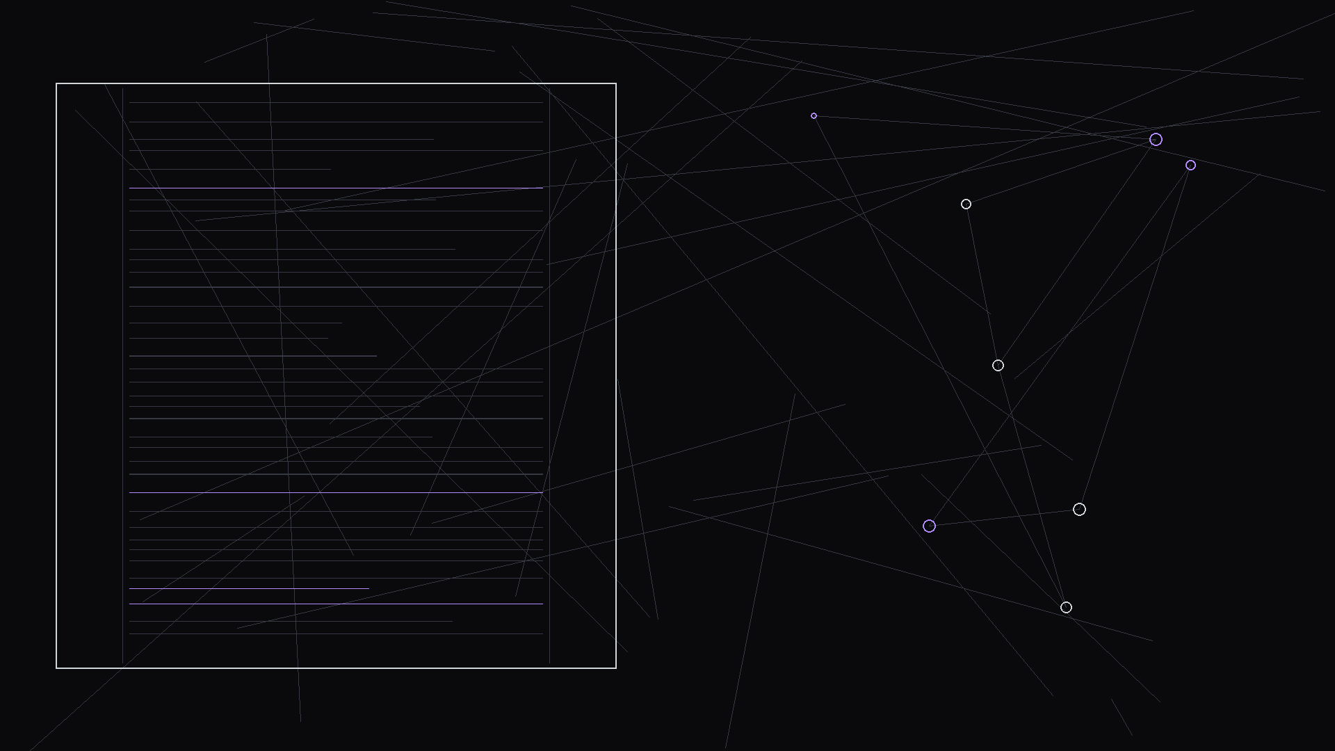 A diagram showing earpiece translation flow; dark mode technical sketch, thin white lines on black background