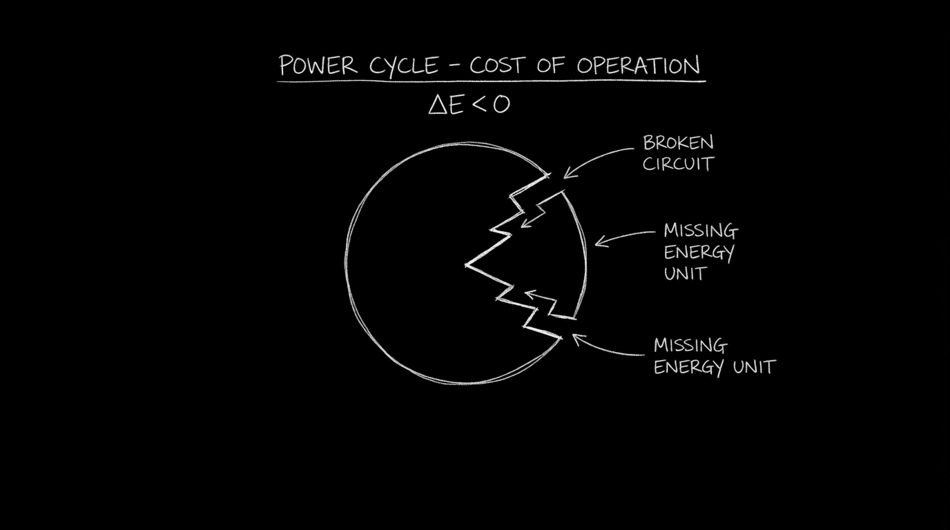 Magic with limitation or cost; dark mode technical sketch