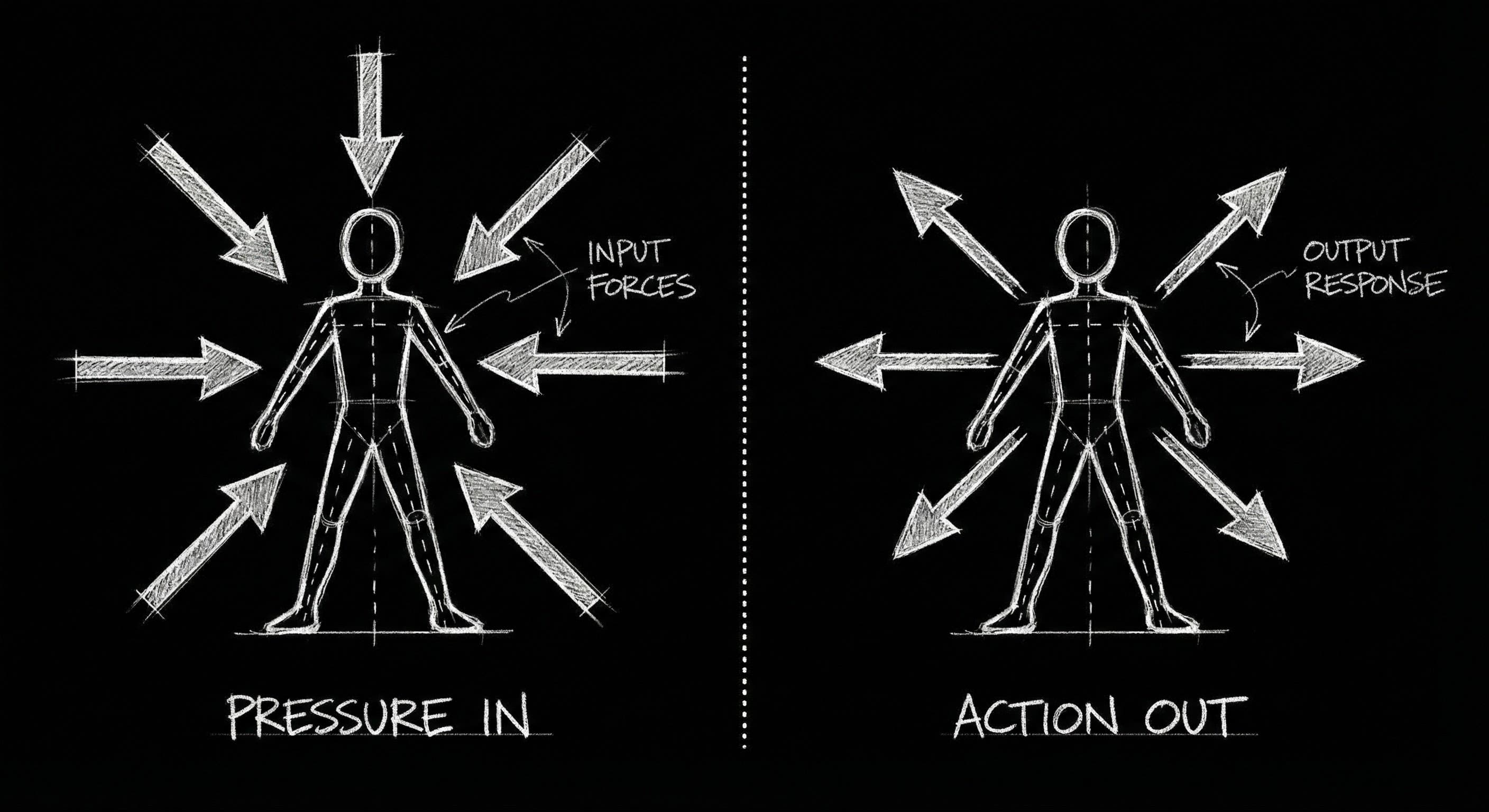 Reactive vs active: visual contrast