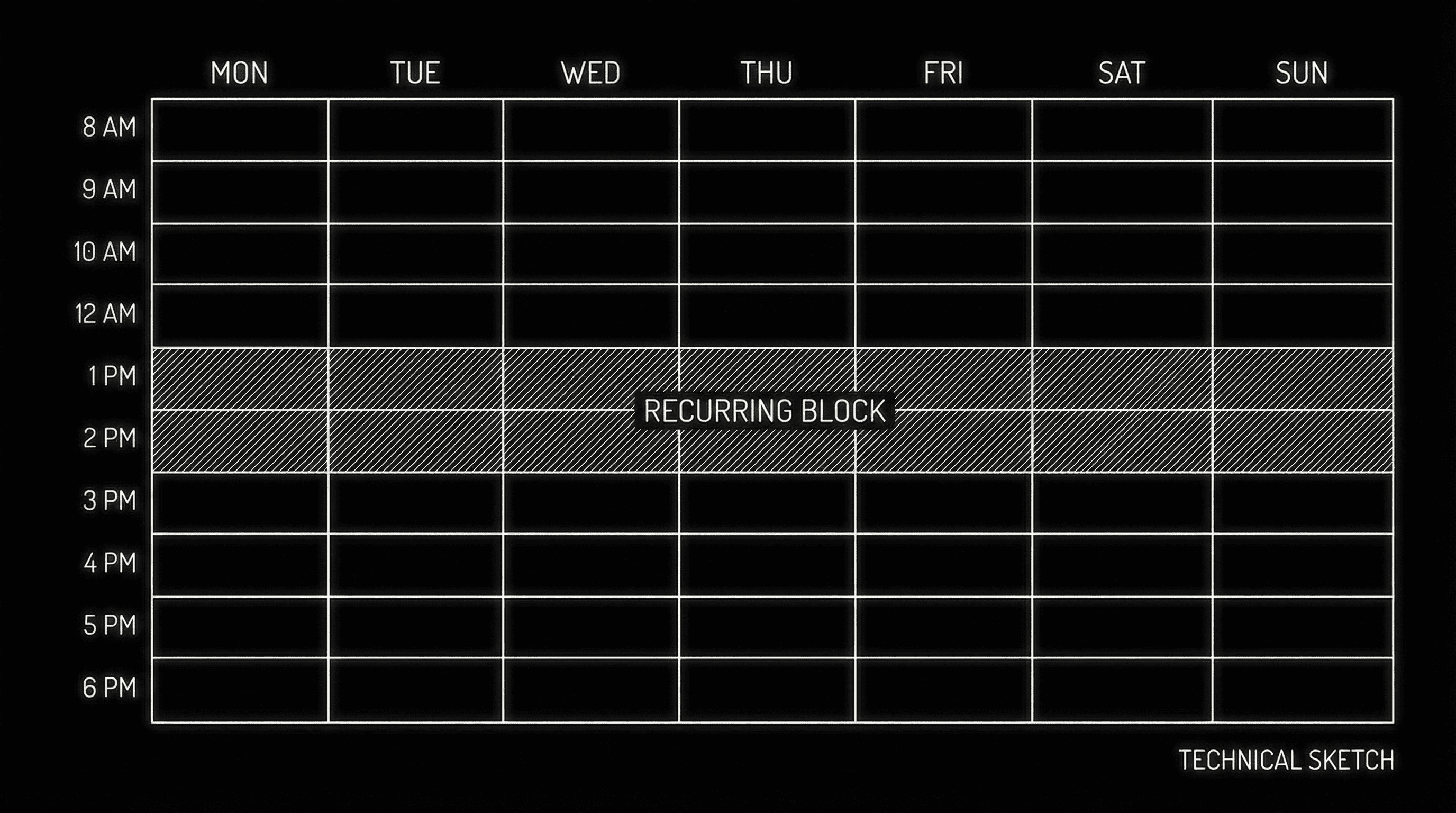 Calendar with one block highlighted - Writing