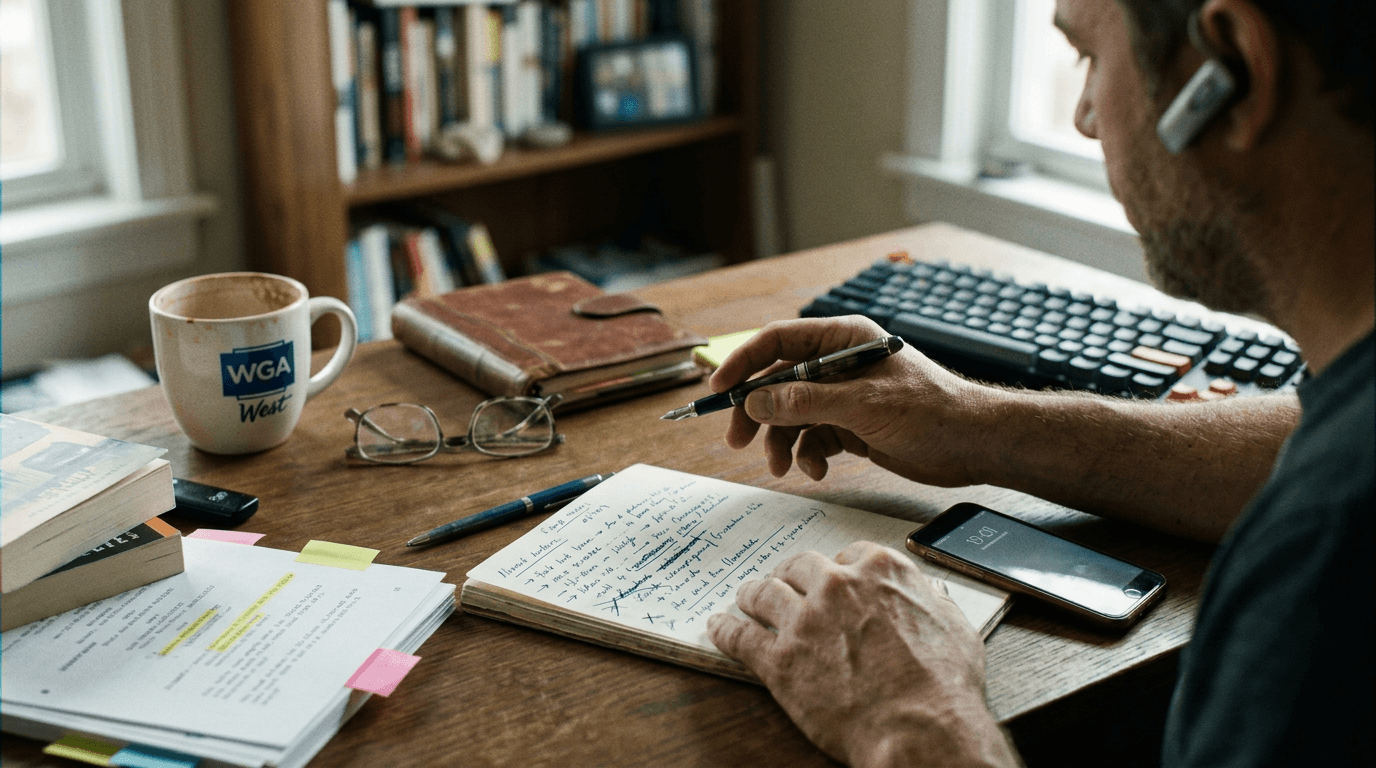 Cinematic workflow still, second angle, 35mm film grain