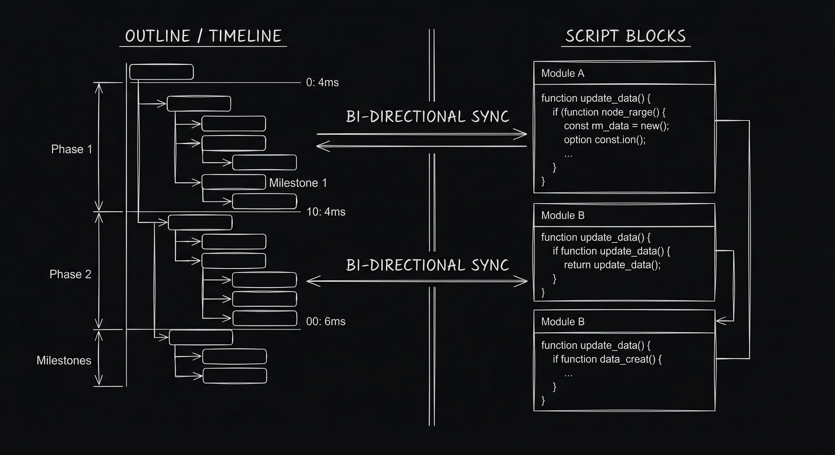 Hybrid structure diagram showing Season Arc vs Episode Loops